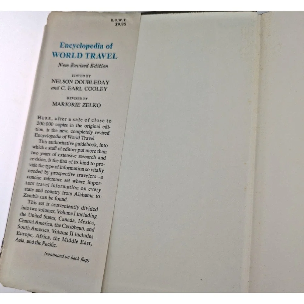 Encyclopedia of World Travel (2‑Volume Set) 1961 Doubleday Hardcover